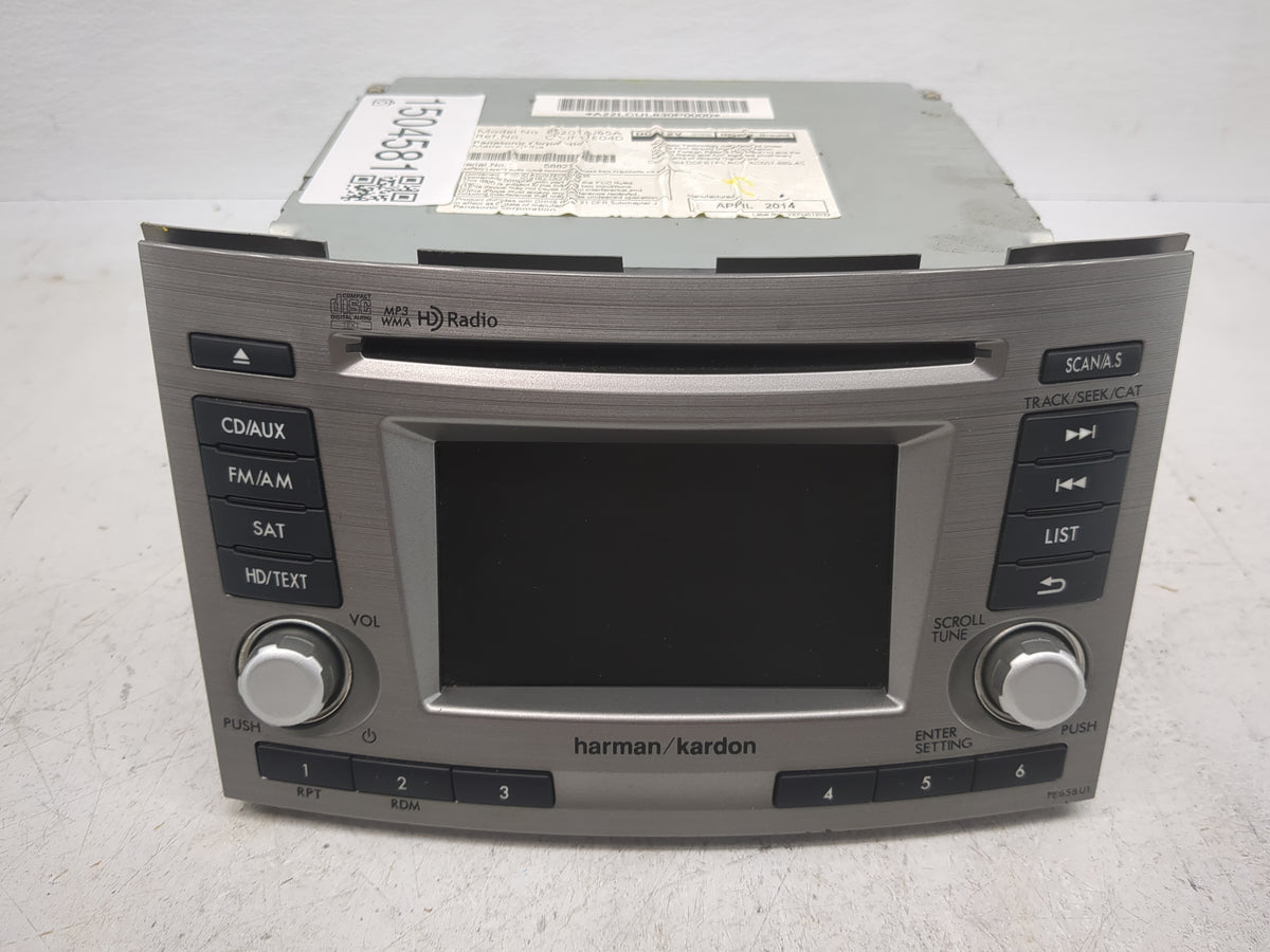 2012-2014 Subaru Legacy Radio AM FM Cd Player Receiver Replacement P/N:86201AJ65A CQ-JF11E04D, PE658U1 Fits Fits 2012 2013 2