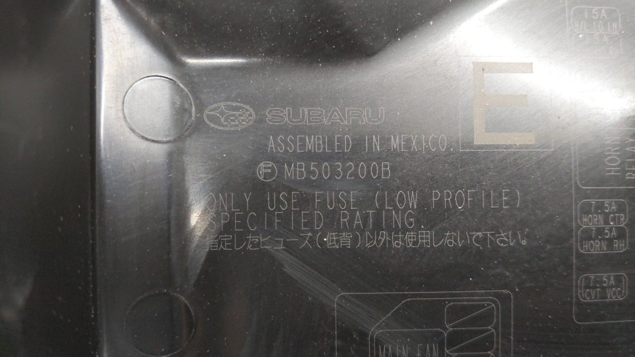2010-2014 Subaru Legacy Fusebox Fuse Box Panel Relay Module P/N:MB503200B Fits Fits 2010 2011 2012 2013 2014 OEM Used Auto P