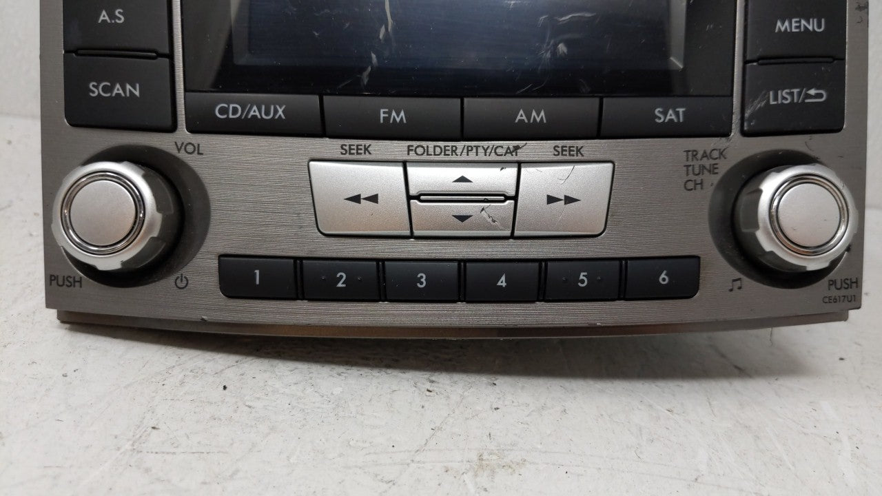 2012-2014 Subaru Legacy Radio AM FM Cd Player Receiver Replacement P/N:86201AJ61A Fits Fits 2012 2013 2014 OEM Used Auto Par