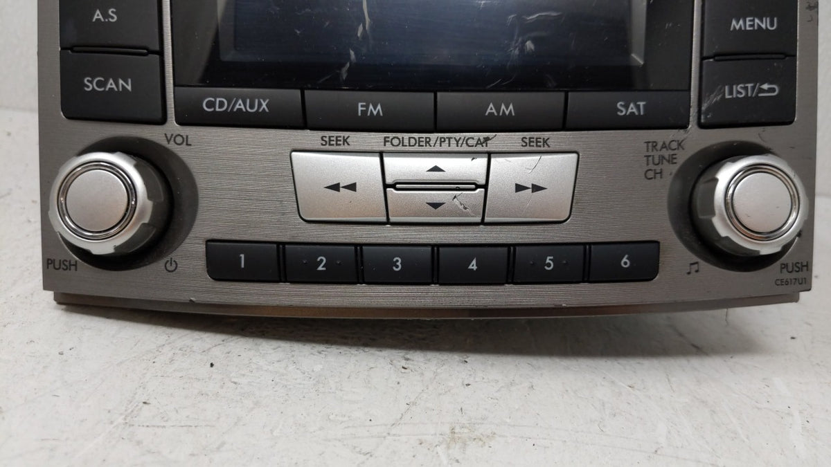 2012-2014 Subaru Legacy Radio AM FM Cd Player Receiver Replacement P/N:86201AJ61A Fits 2012 2013 2014 OEM Used Auto Parts - 