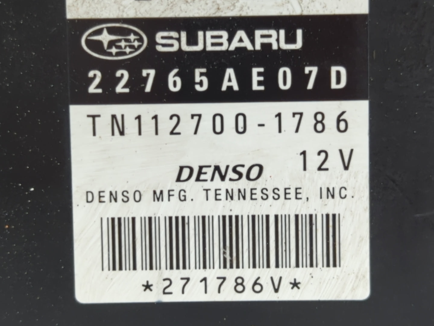 2013-2014 Subaru Legacy PCM Engine Control Computer ECU ECM PCU OEM P/N:22765AE07C 22765AE06D, 22765AE07D Fits Fits 2013 201