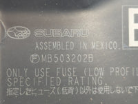 2010-2014 Subaru Legacy Fusebox Fuse Box Panel Relay Module P/N:MB503200B Fits Fits 2010 2011 2012 2013 2014 OEM Used Auto P