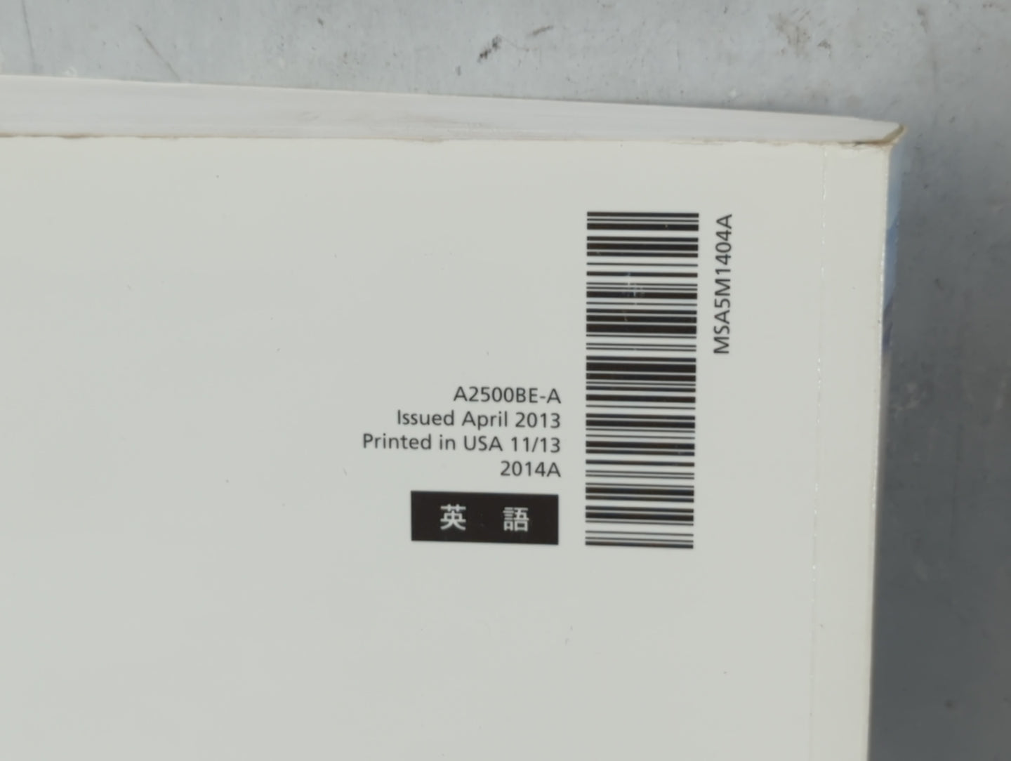 2014 Subaru Legacy Owners Manual Book Guide P/N:A2500BE-A OEM Used Auto Parts - Oemusedautoparts1.com