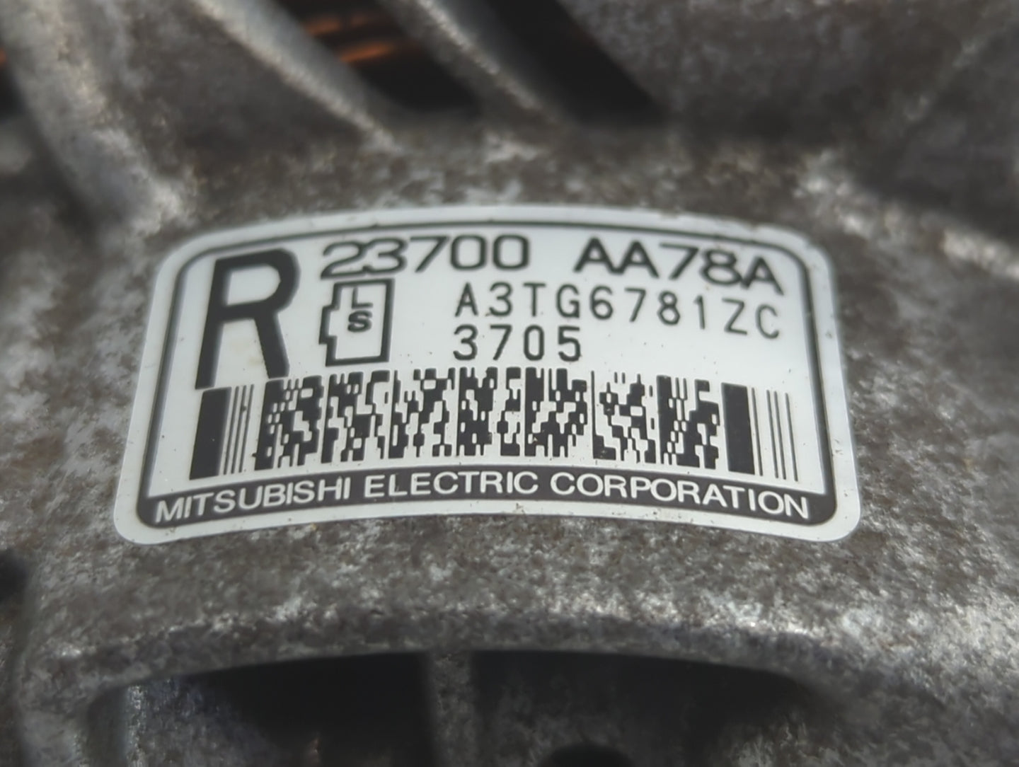 2013-2014 Subaru Legacy Alternator Replacement Generator Charging Assembly Engine OEM P/N:A3TG6781ZC 23700 AA78A Fits OEM Us