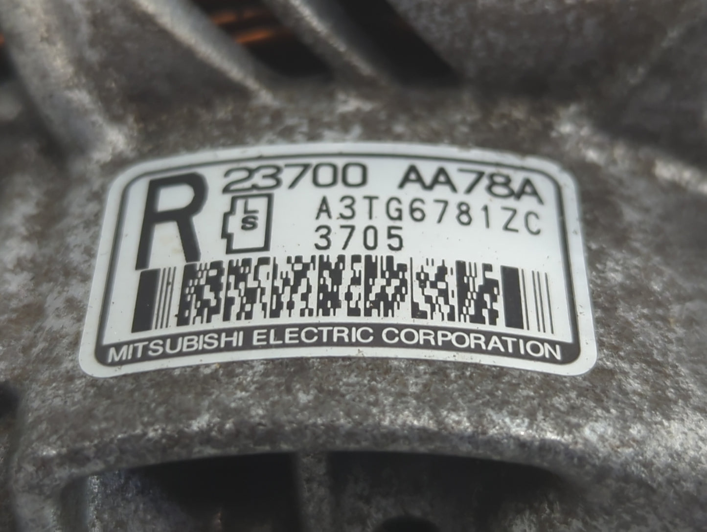 2013-2014 Subaru Legacy Alternator Replacement Generator Charging Assembly Engine OEM P/N:A3TG6781ZC 23700 AA78A Fits OEM Us