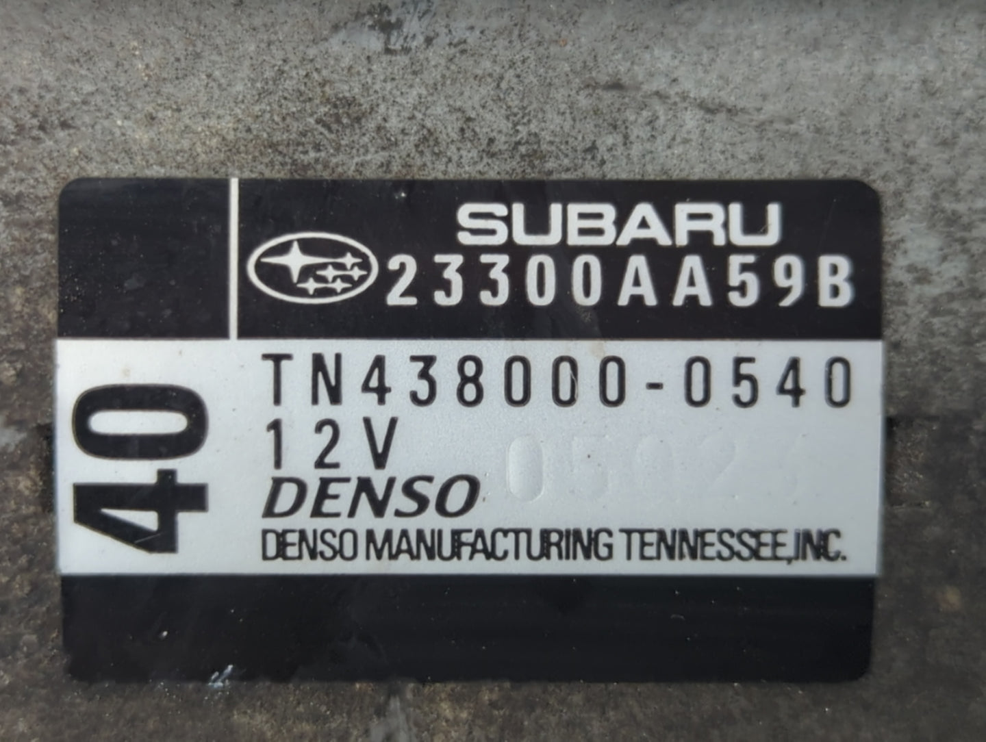 2008-2015 Subaru Legacy Car Starter Motor Solenoid OEM P/N:TN438000-0540 23300AA59A Fits OEM Used Auto Parts - Oemusedautopa