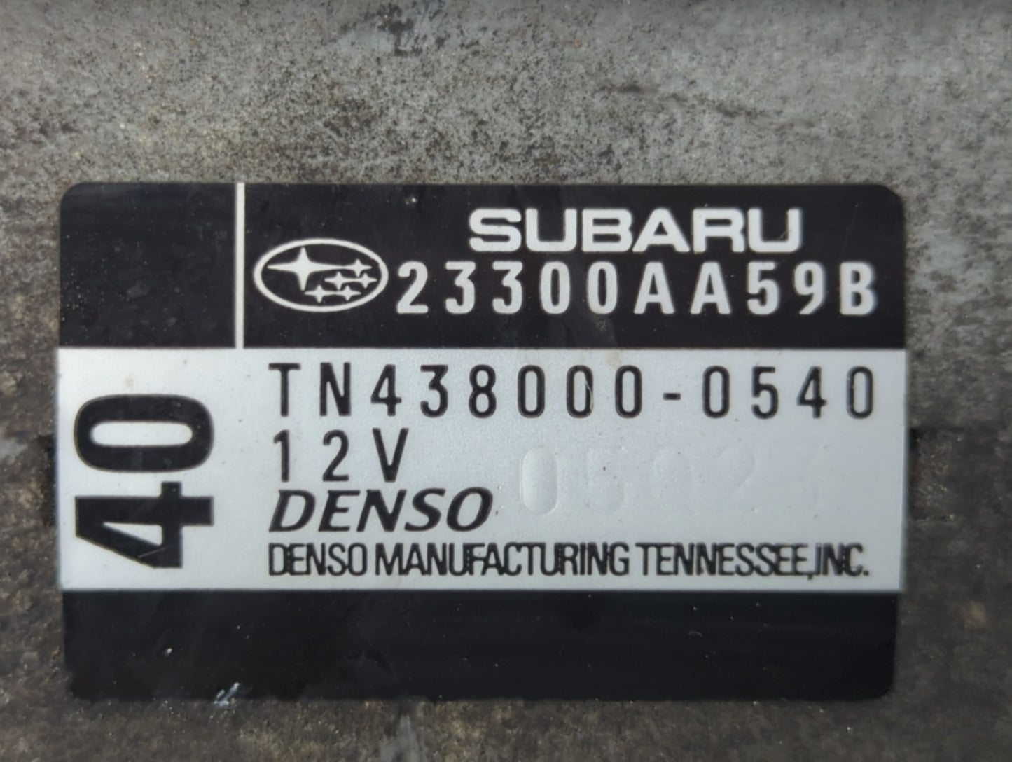 2008-2015 Subaru Legacy Car Starter Motor Solenoid OEM P/N:TN438000-0540 23300AA59A Fits OEM Used Auto Parts - Oemusedautopa