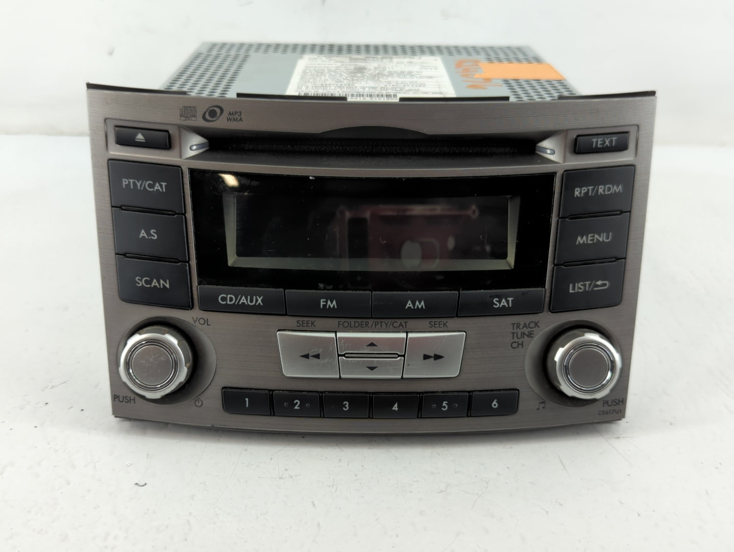 2012-2014 Subaru Legacy Radio AM FM Cd Player Receiver Replacement P/N:86201AJ61A Fits Fits 2012 2013 2014 OEM Used Auto Par