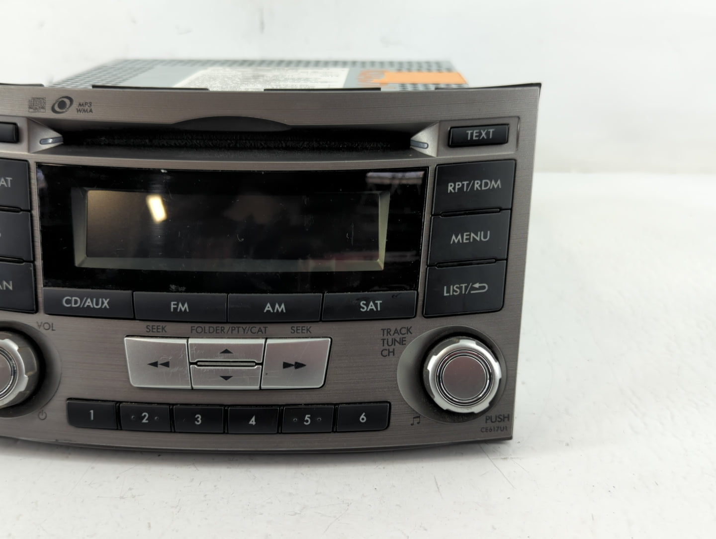 2012-2014 Subaru Legacy Radio AM FM Cd Player Receiver Replacement P/N:86201AJ61A Fits Fits 2012 2013 2014 OEM Used Auto Par