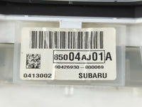 2013-2014 Subaru Legacy Instrument Cluster Speedometer Gauges P/N:85001AJ01A Fits Fits 2013 2014 OEM Used Auto Parts - Oemus
