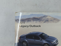 2014 Subaru Legacy Owners Manual Book Guide P/N:A2500BE-B OEM Used Auto Parts - Oemusedautoparts1.com