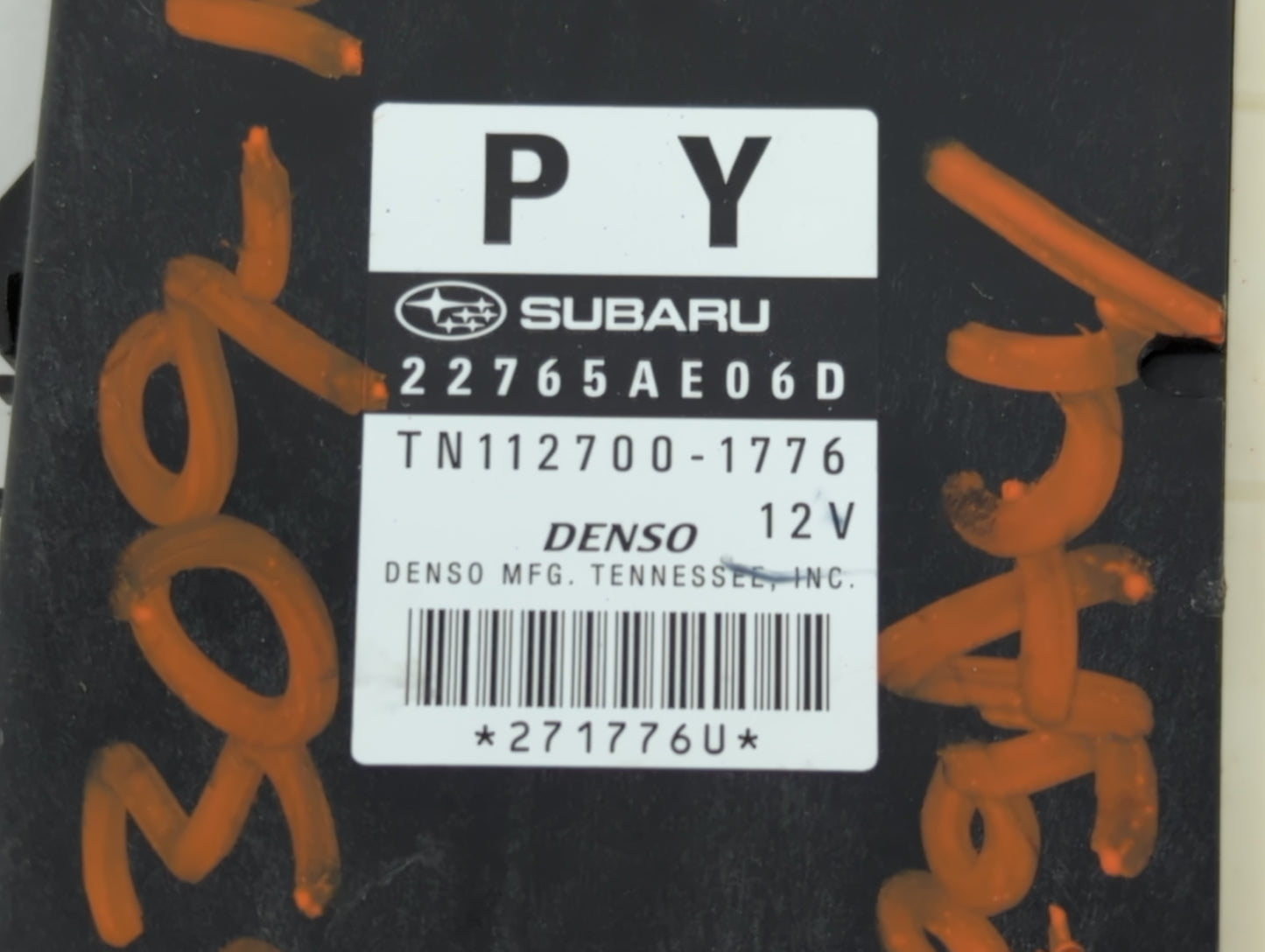 2013-2014 Subaru Legacy PCM Engine Control Computer ECU ECM PCU OEM P/N:22765AE06D TN112700-1776 Fits Fits 2013 2014 OEM Use
