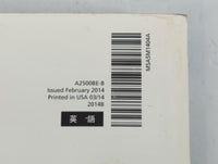 2014 Subaru Legacy Owners Manual Book Guide P/N:A2500BE-B OEM Used Auto Parts - Oemusedautoparts1.com