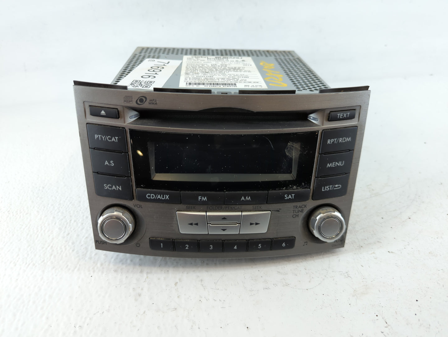 2012-2014 Subaru Legacy Am Fm Cd Player Radio Receiver - Oemusedautoparts1.com