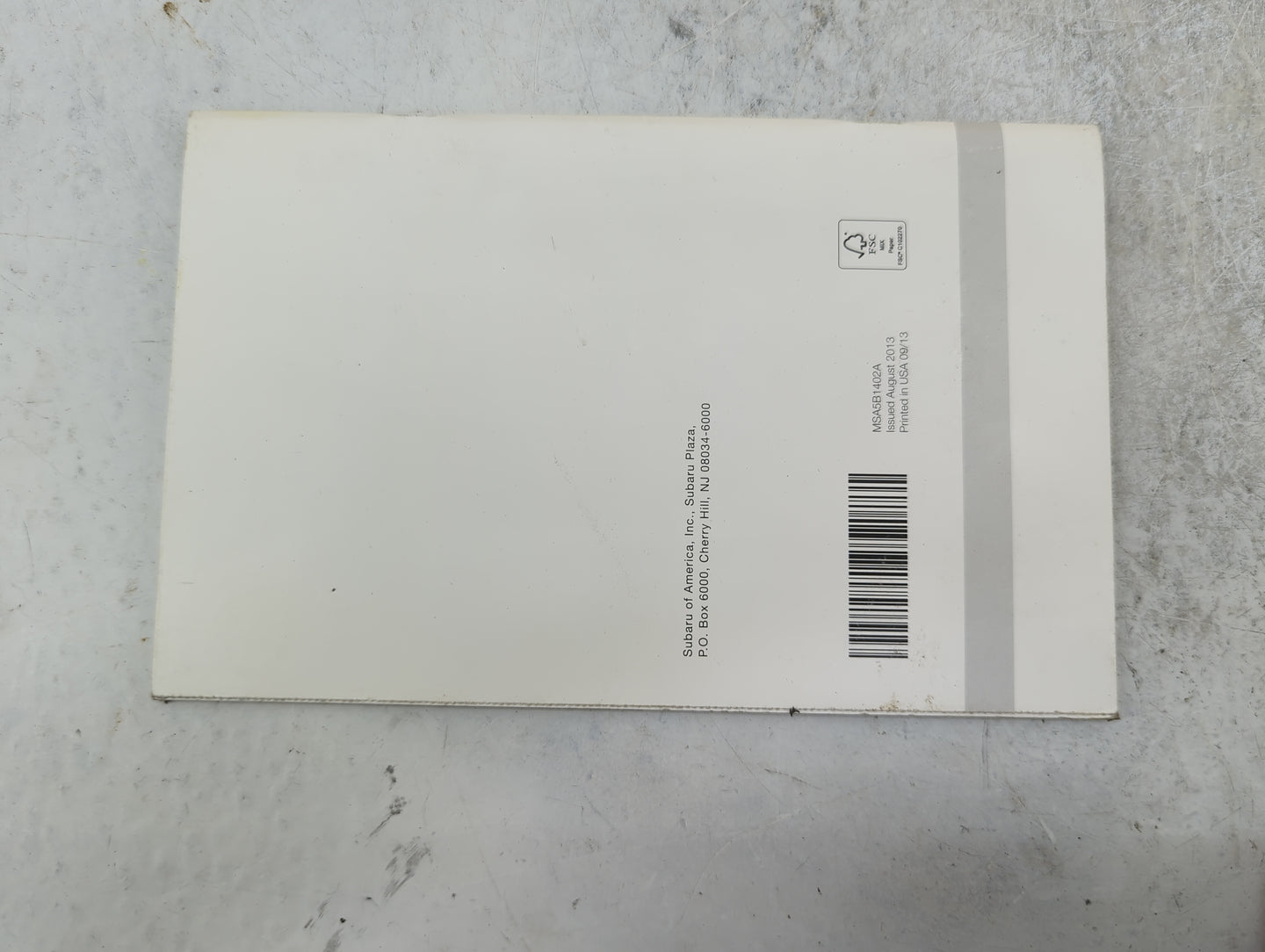 2014 Subaru Outback Owners Manual Book Guide P/N:A2500BE-A MSA5M1404A, MSA6H1402A OEM Used Auto Parts - Oemusedautoparts1.co