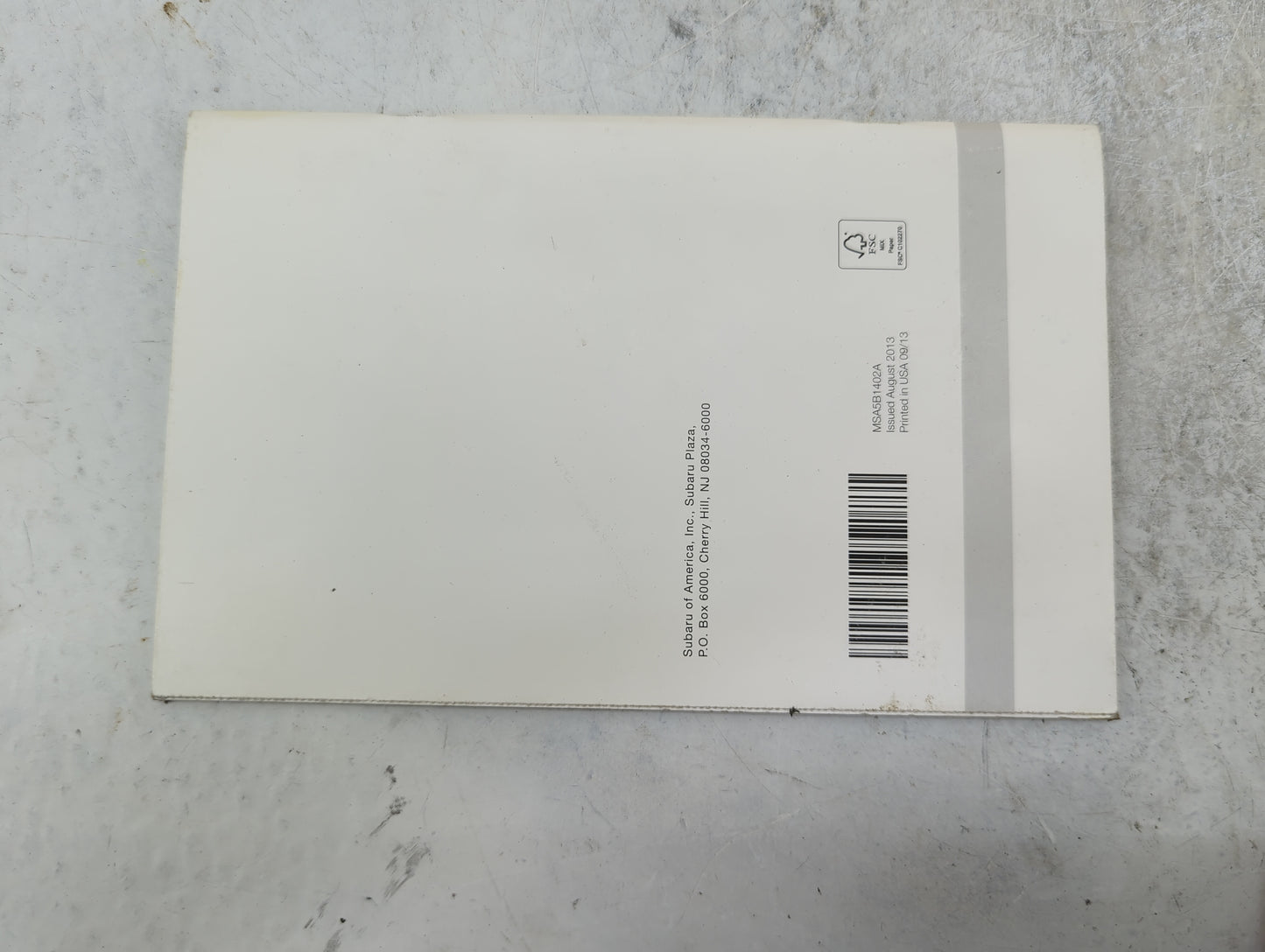 2014 Subaru Outback Owners Manual Book Guide P/N:A2500BE-A MSA5M1404A, MSA6H1402A OEM Used Auto Parts - Oemusedautoparts1.co