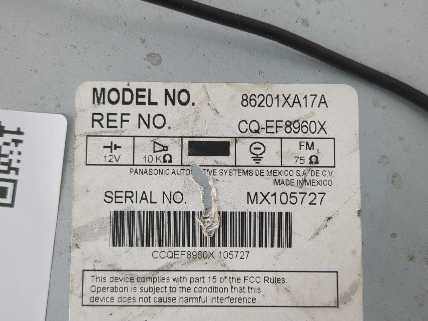 2010-2014 Subaru Tribeca Radio AM FM Cd Player Receiver Replacement P/N:86201XA17A Fits Fits 2010 2011 2012 2013 2014 OEM Us