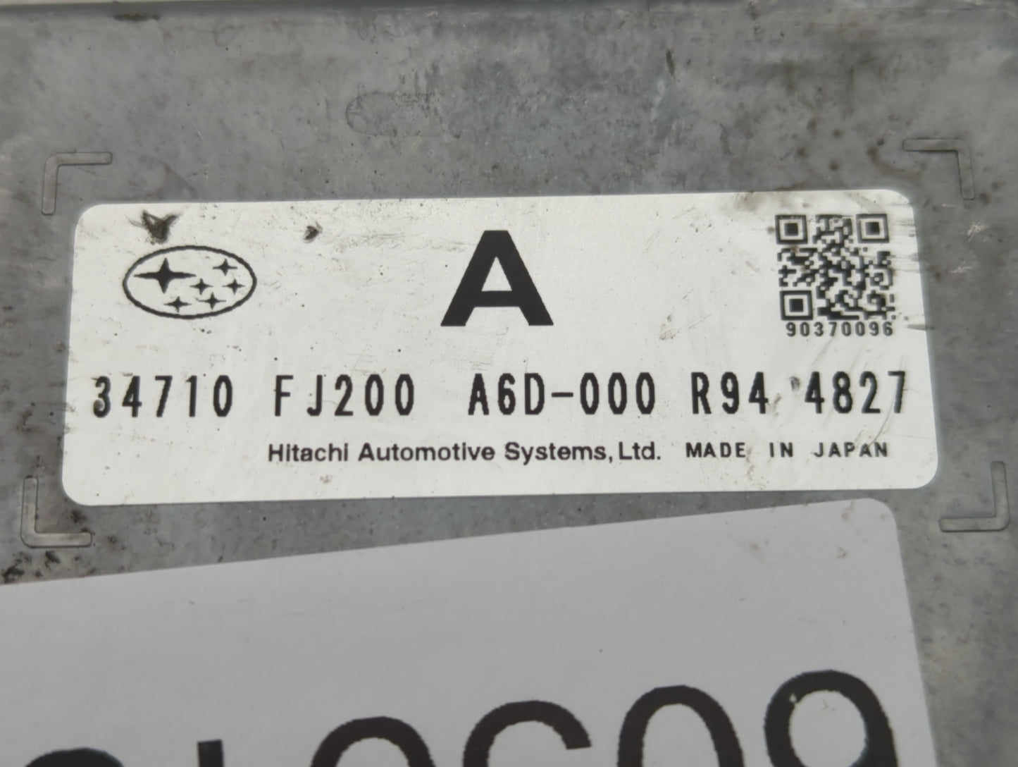 2014 Subaru Xv PCM Engine Control Computer ECU ECM PCU OEM P/N:34710 FJ200 Fits OEM Used Auto Parts - Oemusedautoparts1.com