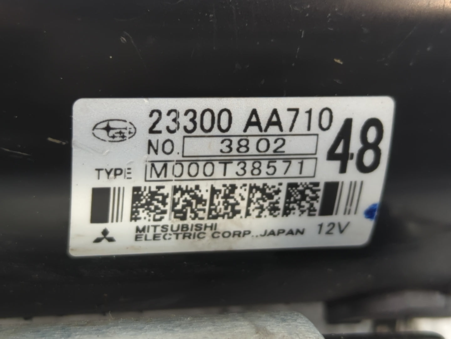 2013-2015 Subaru Xv Car Starter Motor Solenoid OEM P/N:23300 AA710 Fits Fits 2012 2013 2014 2015 2016 2017 2018 2019 2020 20