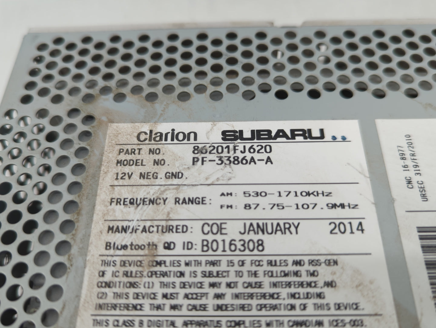 Subaru Xv Am Fm Cd Player Radio Receiver - Oemusedautoparts1.com