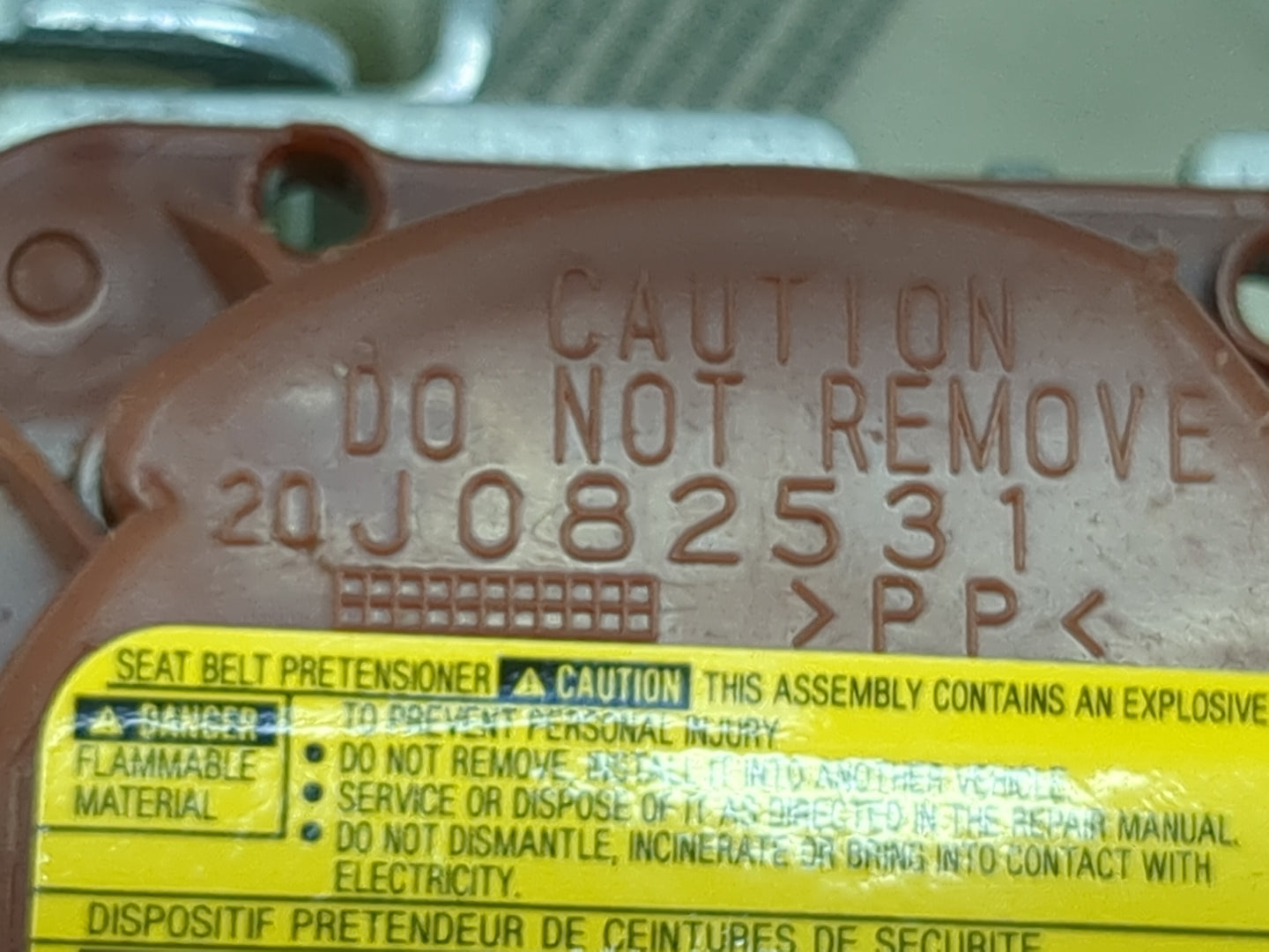 2013-2015 Toyota Avalon Driver Left Seat Belt Front Retractor Tan - Oemusedautoparts1.com