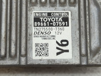2013-2014 Toyota Avalon PCM Engine Control Computer ECU ECM PCU OEM P/N:89661-07590 89661-07591 Fits Fits 2013 2014 OEM Used