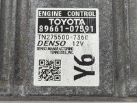 2013-2014 Toyota Avalon PCM Engine Control Computer ECU ECM PCU OEM P/N:89661-07591 Fits Fits 2013 2014 OEM Used Auto Parts 