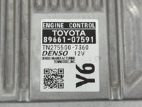 2013-2014 Toyota Avalon PCM Engine Control Computer ECU ECM PCU OEM P/N:89661-07591 Fits Fits 2013 2014 OEM Used Auto Parts 