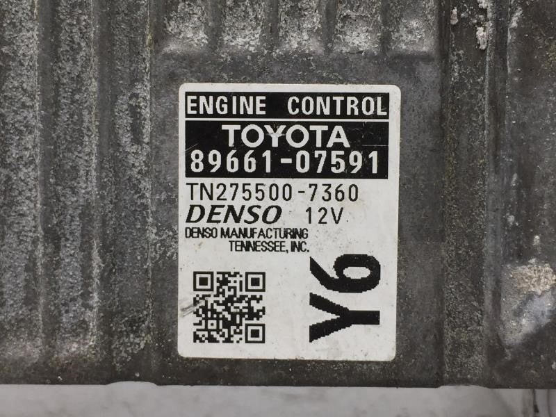 2014 Toyota Avalon PCM Engine Control Computer ECU ECM PCU OEM P/N:3.5L 89661-07591 89661-07591 Fits Fits 2013 OEM Used Auto