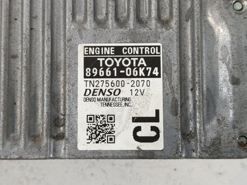 2012-2014 Toyota Camry PCM Engine Control Computer ECU ECM PCU OEM P/N:89661-06K74 Fits Fits 2012 2013 2014 OEM Used Auto Parts