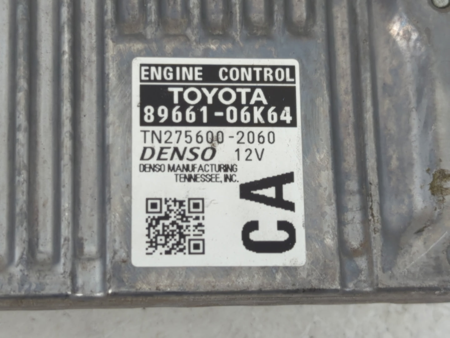 2012-2014 Toyota Camry PCM Engine Control Computer ECU ECM PCU OEM P/N:89661-06K64 Fits Fits 2012 2013 2014 OEM Used Auto Pa