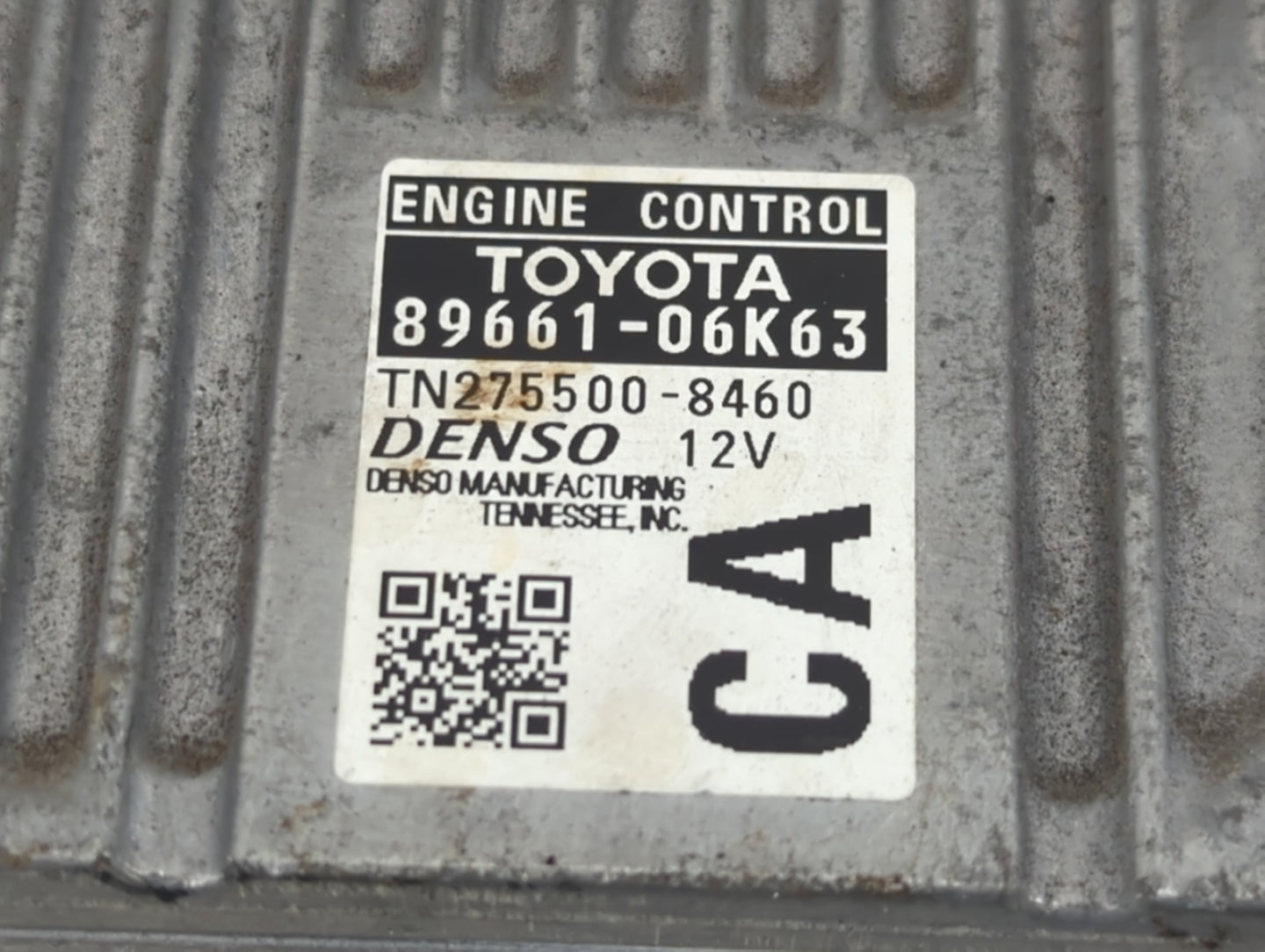 2012-2014 Toyota Camry PCM Engine Control Computer ECU ECM PCU OEM P/N:89661-06K63 Fits Fits 2012 2013 2014 OEM Used Auto Pa