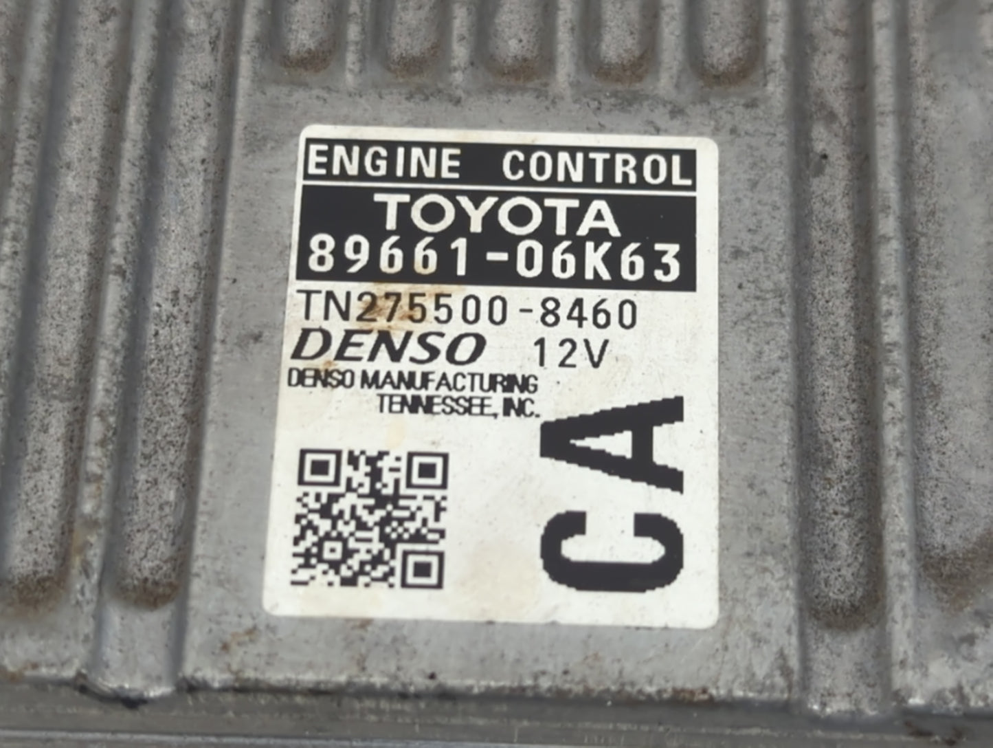 2012-2014 Toyota Camry PCM Engine Control Computer ECU ECM PCU OEM P/N:89661-06K63 Fits Fits 2012 2013 2014 OEM Used Auto Pa