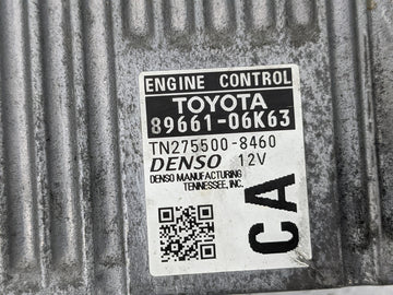 2012-2014 Toyota Camry PCM Engine Control Computer ECU ECM PCU OEM P/N:TN275500-8460 89661-06K63 Fits Fits 2012 2013 2014 OEM Used Auto Parts