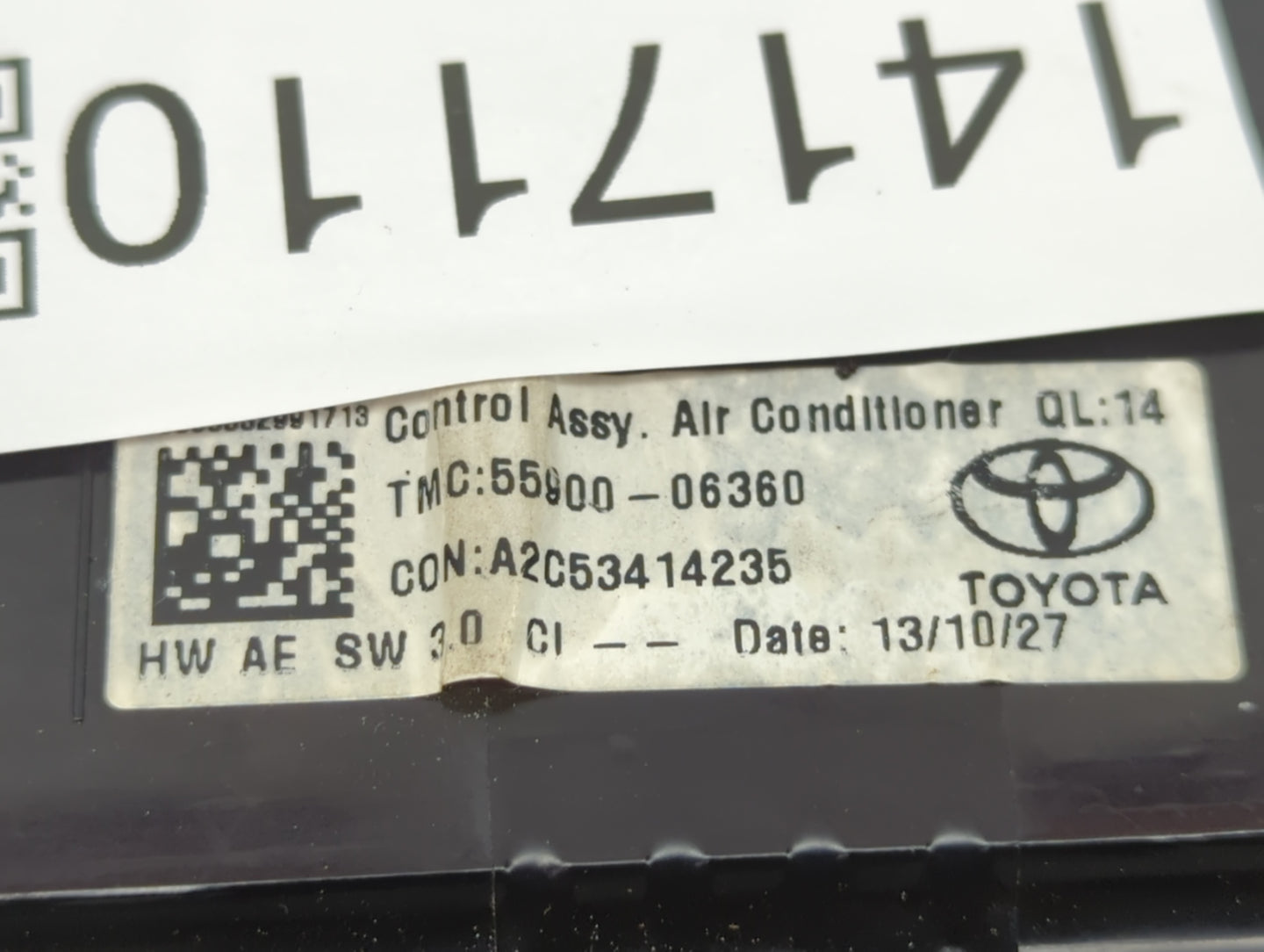 2012-2014 Toyota Camry Climate Control Module Temperature AC/Heater Replacement Fits Fits 2012 2013 2014 OEM Used Auto Parts