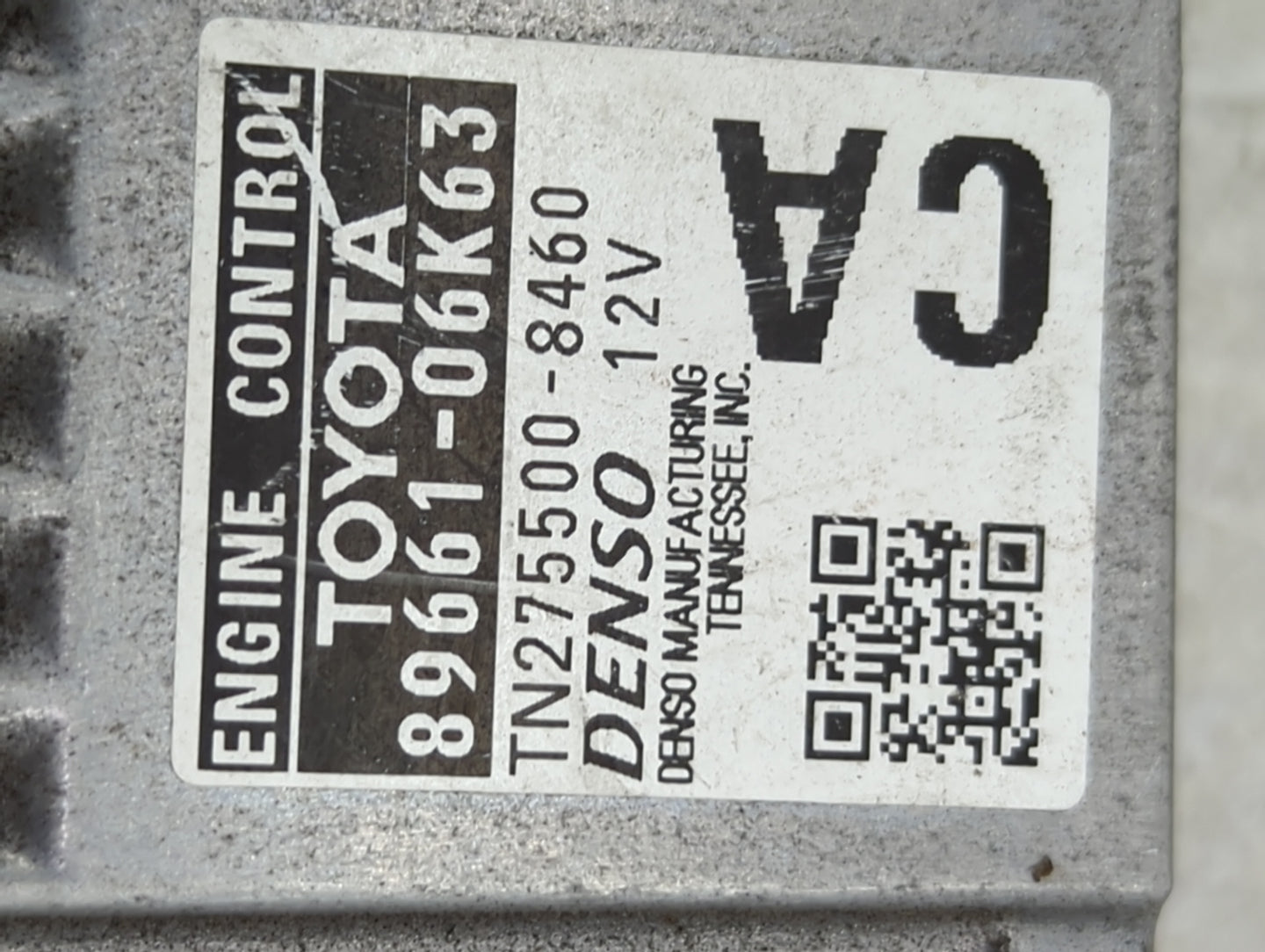 2012-2014 Toyota Camry PCM Engine Control Computer ECU ECM PCU OEM P/N:89661-06K63 TN275500-8460 Fits Fits 2012 2013 2014 OE