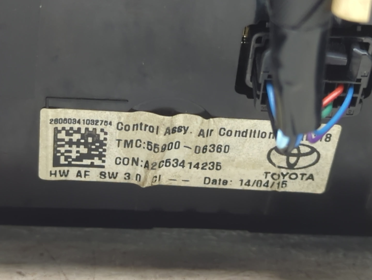 2012-2014 Toyota Camry Climate Control Module Temperature AC/Heater Replacement P/N:55900-06360 A2C53414235 Fits OEM Used Au