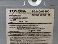2014 Toyota Camry Radio AM FM Cd Player Receiver Replacement P/N:86140-06190 138000-3280E101, ML811313 Fits OEM Used Auto Pa