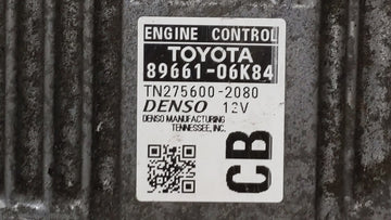 2014 Toyota Camry PCM Engine Control Computer ECU ECM PCU OEM P/N:89661-06K83 89661-06K84 Fits OEM Used Auto Parts