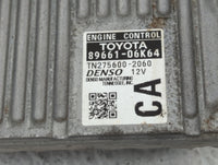 2012-2014 Toyota Camry PCM Engine Control Computer ECU ECM PCU OEM P/N:89661-06K63 89661-06K84 Fits Fits 2012 2013 2014 OEM 