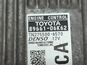 2012-2014 Toyota Camry PCM Engine Control Computer ECU ECM PCU OEM P/N:89661-06K74 89661-06K64 Fits Fits 2012 2013 2014 OEM Used Auto Parts