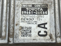 2012-2014 Toyota Camry PCM Engine Control Computer ECU ECM PCU OEM P/N:89661-06K64 Fits Fits 2012 2013 2014 OEM Used Auto Pa
