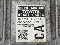 2012-2014 Toyota Camry PCM Engine Control Computer ECU ECM PCU OEM P/N:TN275600-2060 89661-06K64 Fits Fits 2012 2013 2014 OE