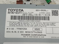 2014-2017 Toyota Camry Radio AM FM Cd Player Receiver Replacement P/N:86180-0E011 Fits OEM Used Auto Parts - Oemusedautopart