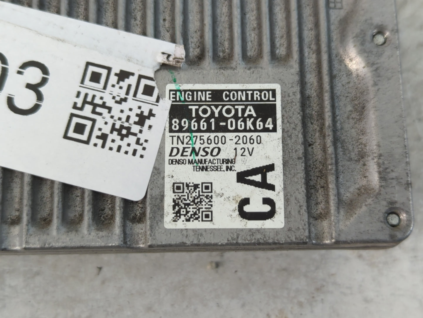 2014 Toyota Camry PCM Engine Control Computer ECU ECM PCU OEM P/N:TN275600-2060 89661-06K64 Fits OEM Used Auto Parts - Oemus