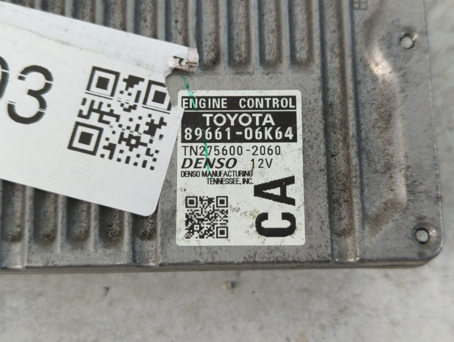2014 Toyota Camry PCM Engine Control Computer ECU ECM PCU OEM P/N:TN275600-2060 89661-06K64 Fits OEM Used Auto Parts - Oemus