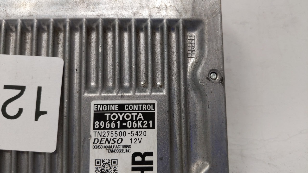 2014 Toyota Camry PCM Engine Control Computer ECU ECM PCU OEM P/N:89661-06K22 89661-06K21 Fits Fits 2012 2013 OEM Used Auto 