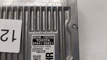 2014 Toyota Camry PCM Engine Control Computer ECU ECM PCU OEM P/N:89661-06K22 89661-06K21 Fits 2012 2013 OEM Used Auto Parts