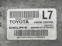 2014 Toyota Corolla PCM Engine Control Computer ECU ECM PCU OEM P/N:89661-0ZD41 28437531 Fits OEM Used Auto Parts - Oemuseda