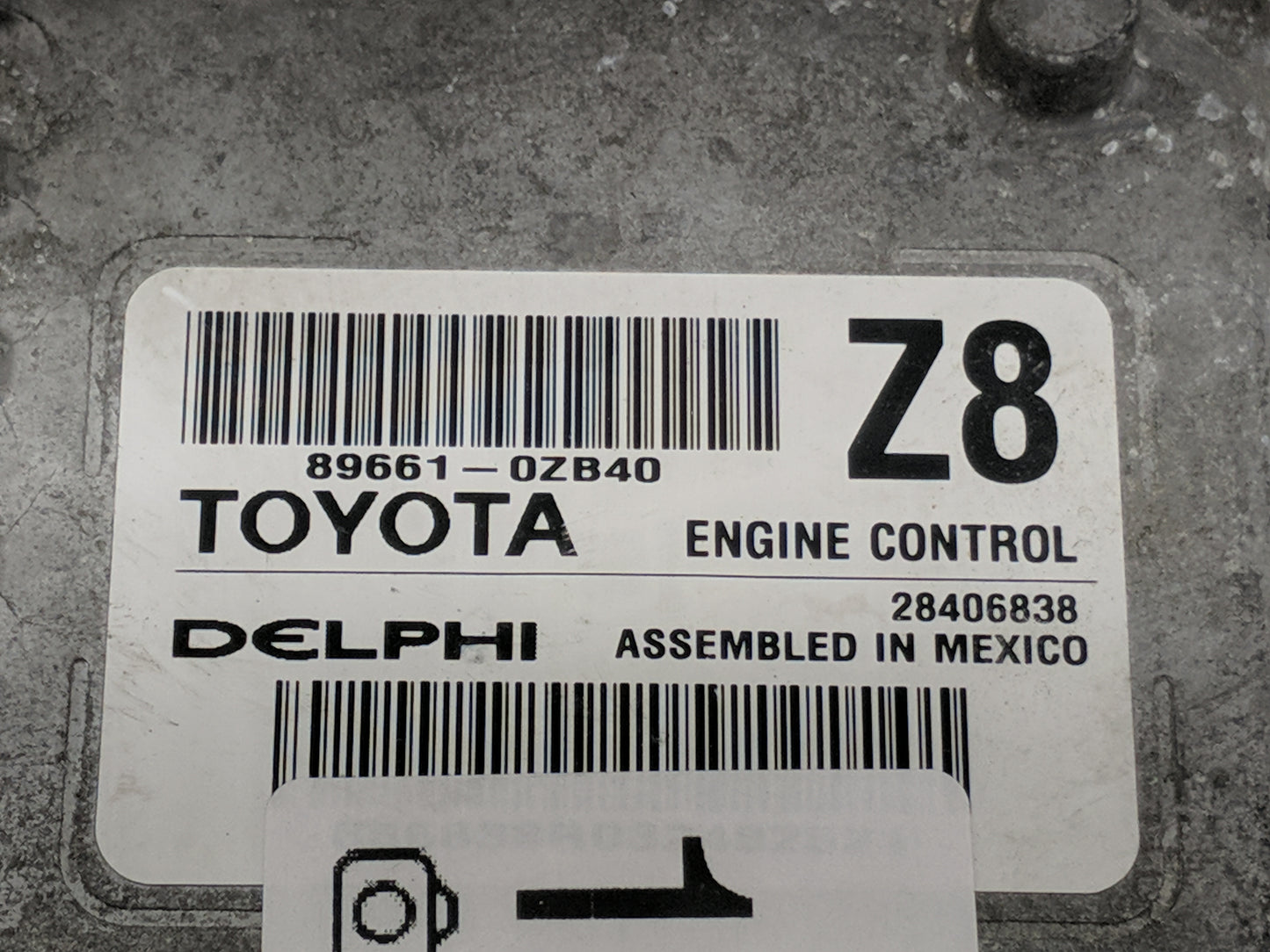 2014 Toyota Corolla PCM Engine Control Computer ECU ECM PCU OEM P/N:89661-0ZB40 28406838 Fits OEM Used Auto Parts - Oemuseda